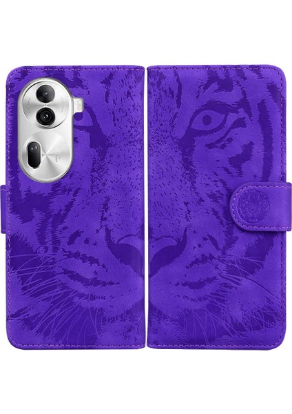 Oppo Oppo 11 Pro 5g Için Flip Case Deri Cüzdan Kabartmalı Sevimli Kaplan (Yurt Dışından)