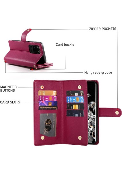 Samsung Galaxy S20 Için Flip Case Ultra Çok Fonksiyonlu Standı Cüzdan Kayış (Yurt Dışından) fırsatları