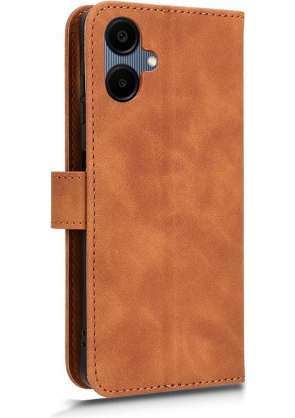Samsung Galaxy A06 Kickstand Cüzdan Yan Toka Pu Kart Için Flip Case (Yurt Dışından)