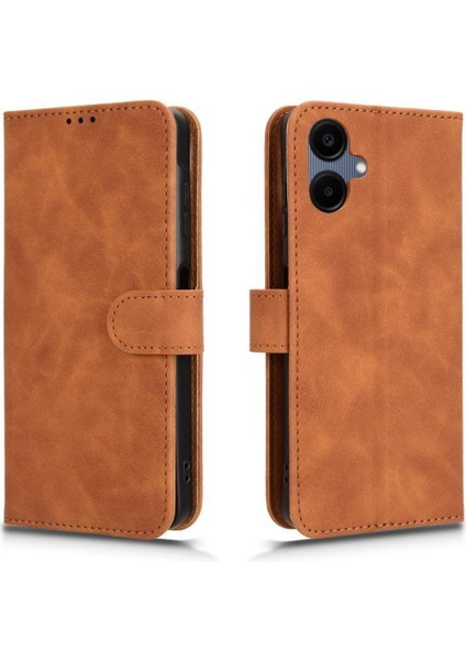 Samsung Galaxy A06 Kickstand Cüzdan Yan Toka Pu Kart Için Flip Case (Yurt Dışından)