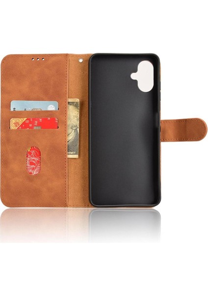 Samsung Galaxy A06 Kickstand Cüzdan Yan Toka Pu Kart Için Flip Case (Yurt Dışından)