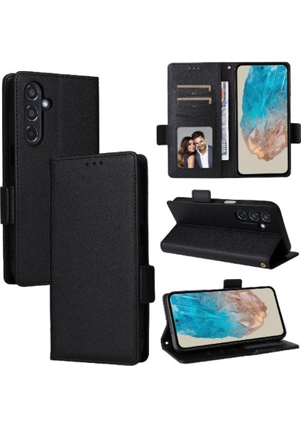 Samsung Galaxy M35 5g Pu Deri Manyetik Yan Toka Kart Için Flip Case (Yurt Dışından)