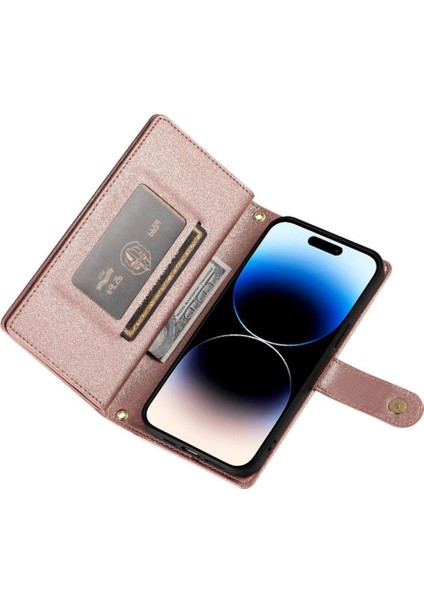 IPhone 14 Için Flip Case Pro Standı Iş Cüzdan Çok Fonksiyonlu Kayış (Yurt Dışından) modelleri