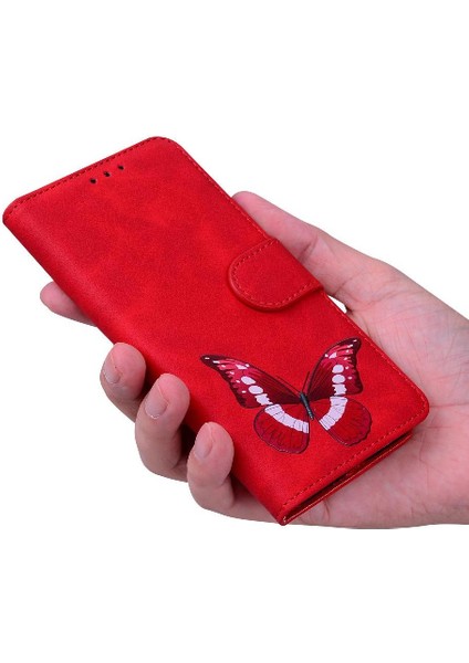 Google Piksel 9 Pro Xl Kelebek Renk Baskılı Flip Folio Kapak Için Kılıf (Yurt Dışından)