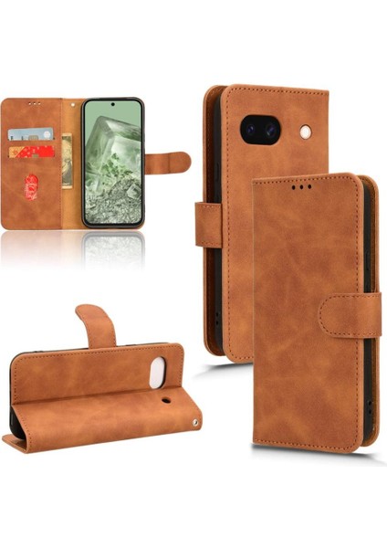 Google Piksel 8A Pu Deri Kickstand Yan Toka Cüzdan Için Flip Case (Yurt Dışından)