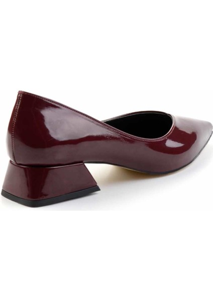 Bordo Rugan Kadın Klasik Topuklu Ayakkabı K01992112008 fırsatları