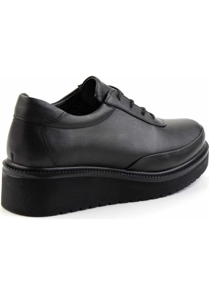 Siyah Hakiki Deri Kadın Casual Ayakkabı K01465090403 fırsatları