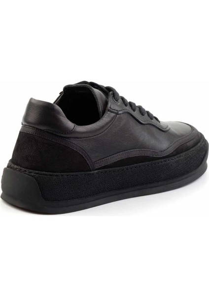 Siyah Hakiki Deri Erkek Casual Ayakkabı E01396113503 fırsatları