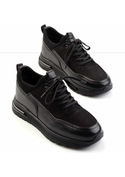 Siyah Napa Hakiki Deri Erkek Casual Ayakkabı E01811691143