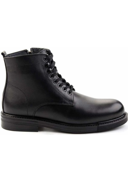 Siyah Antik Hakiki Deri Erkek Bot & Bootie E02863010541 fiyatları