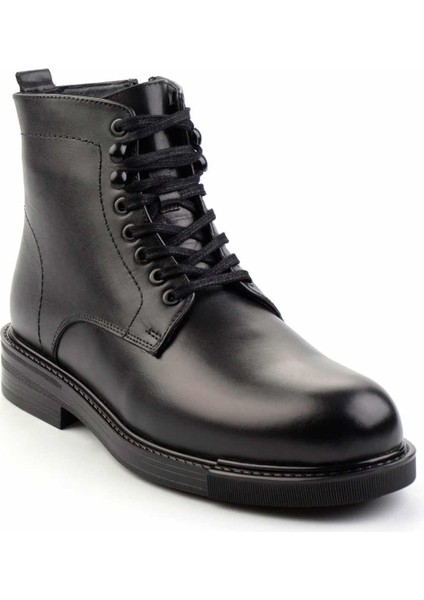Siyah Antik Hakiki Deri Erkek Bot & Bootie E02863010541 modelleri