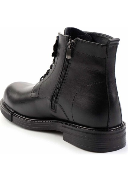 Siyah Antik Hakiki Deri Erkek Bot & Bootie E02863010541 fırsatları