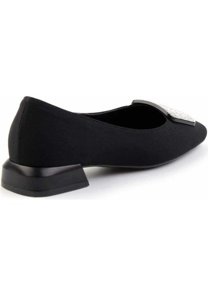 Mat Siyah Saten Kadın Babet K01213130038 fırsatları