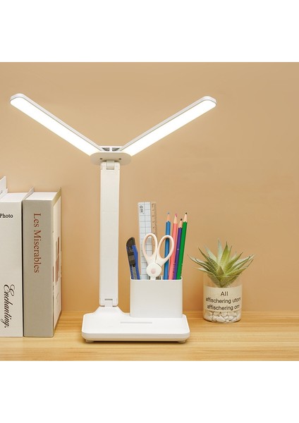 Çift Kafalı Masa Lambası, Stil: Şarj Edilebilir 4000MAH+KABLO Çok Renkli (Yurt Dışından)
