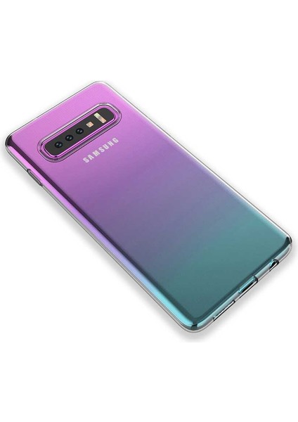 Farma İletişim Teknolojileri Galaxy S10 Plus Kılıf Zore Kamera Korumalı Süper Silikon Kapak-Renksiz