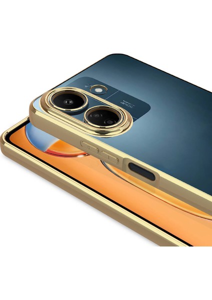 Farma İletişim Teknolojileri Xiaomi Redmi 13C Kılıf Kamera Korumalı Logo Gösteren Zore Omega Kapak-Gümüş fiyatları