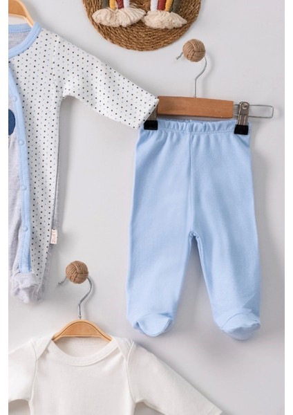 Ayıcık Nakışlı Tulumlu Çocuk Pamuk Erkek Çocuk 5'li Set fiyatları