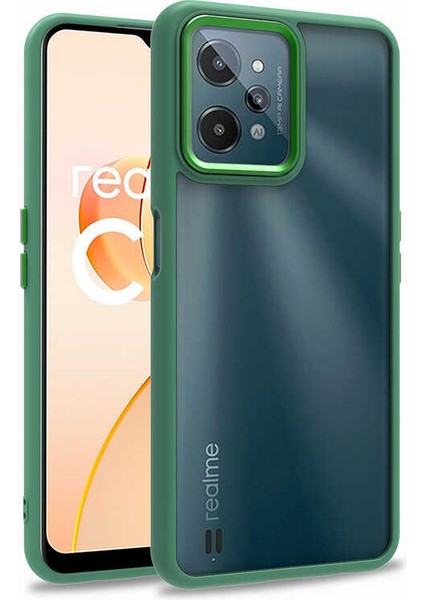 Realme C31 Kılıf Flora Kapak - Yeşil
