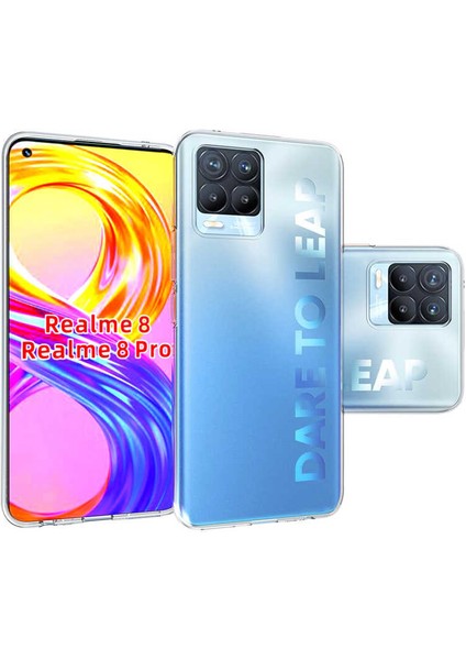 Realme 8 Kılıf Süper Silikon Kapak - Renksiz