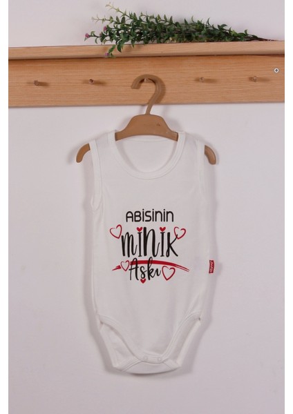 Abisinin Minik Aşkı Desenli Askılı Unisex Body