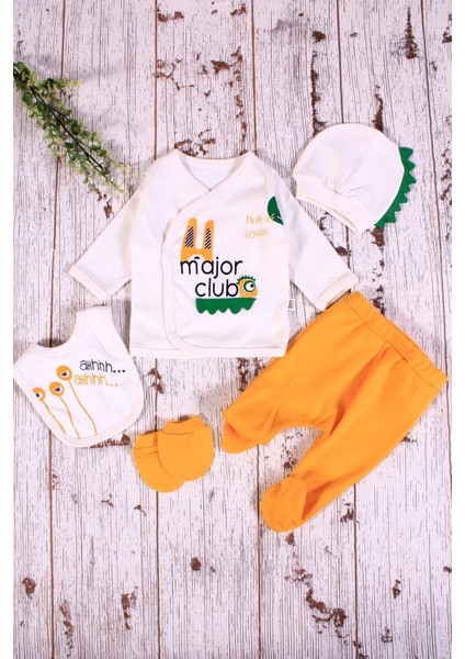 Magic Desenli Fularlı 5'Li Erkek Hastane Çıkışı