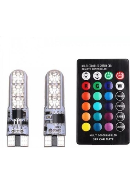 T10 Rgb Kumandalı Renkli LED Ampul
