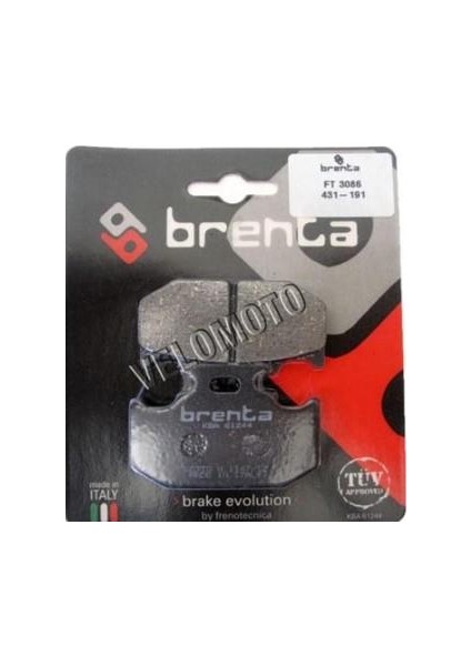 Brenta Organik Ft 3086 Disk Fren Balata Yukı Cross 200/YZF R125