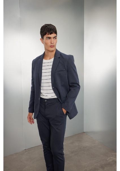 Modern Fit Ceket Yaka Düğmeli Blazer Ceket B0122AX23AU