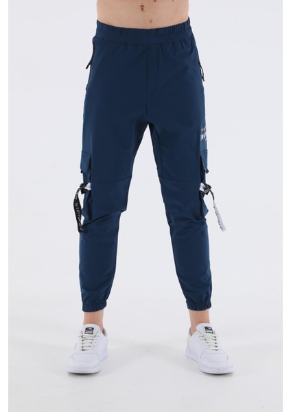 Sportswear Regular Erkek Lastik Paça Navymelanj Pantolon 20588