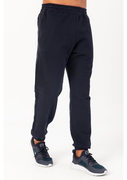 Oversize Erkek Lastik Paça Lacivert Eşofman Altı 22398