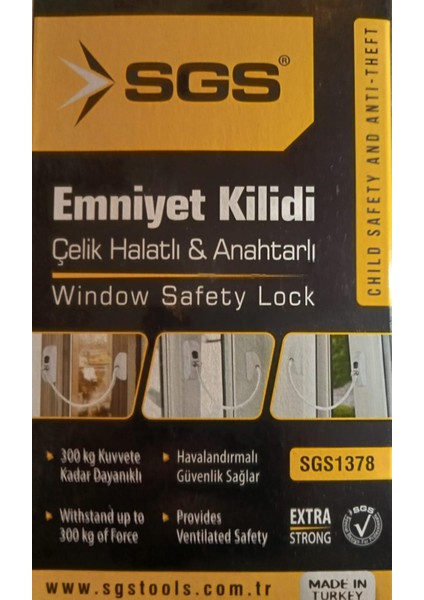 SGS1378 Çelik Halatlı Anahtarlı Emniyet Kilidi fiyatları