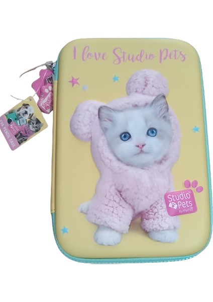 PT-7785 Studio Kabartmalı Hayvan Desenli Kalem Çantası 23X16X4 cm