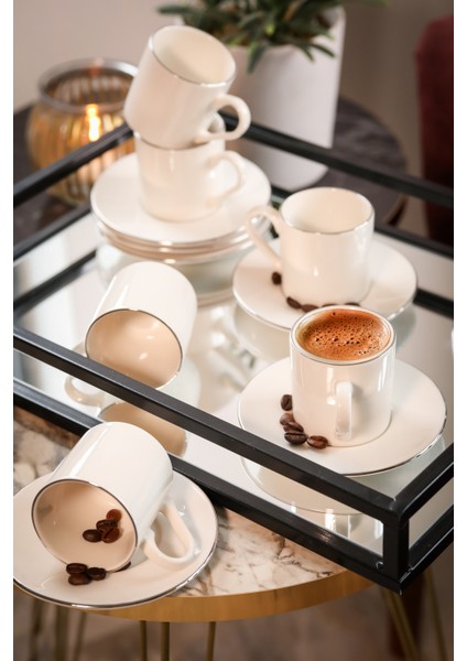 Hayal Platin Yaldız 12 Parça Porselen Kahve Takımı 6 Kişilik fırsatları