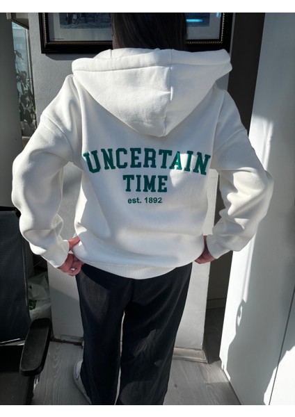 Regular Fit Metal Fermuarlı Kapşonlu Hırka Sweatshirt. Yumuşacık Garanti Şardonlu ve Nakışlı.