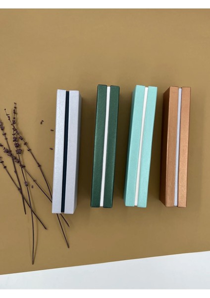 Çift Kapaklı Sert Karton Karma Renk Bileklik Kutusu 10 Adet / Kapak Kutu Kapak-Süngerli