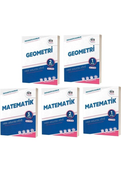 Yks Daf Matematik-Geometri Set (5 Kitap) Yeni Mavi Seri Ders Anlatım Föyleri