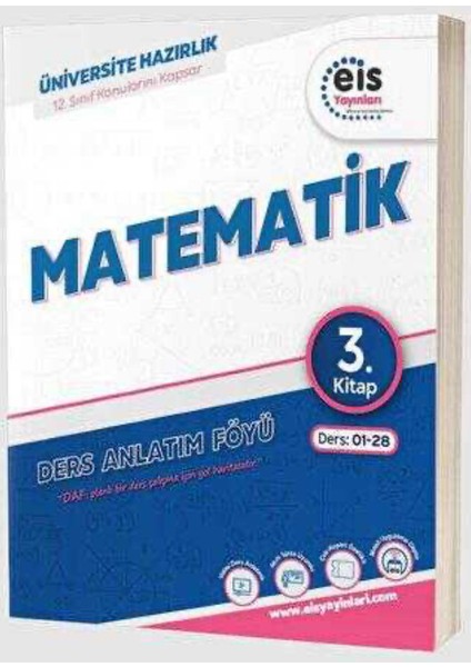 Eis Yayınları  Yks Daf Matematik 1-2-3 Set (3 Kitap) Yeni Mavi Seri Ders Anlatım Föyleri