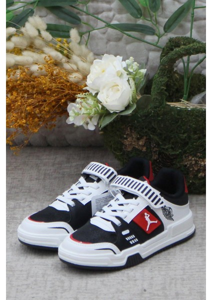 Cool King Kısa Siyah Kırmızı Rahat Sneaker Çocuk Ayakkabı fiyatları