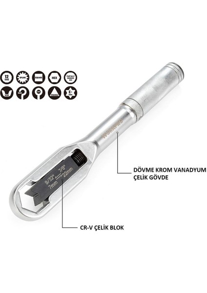 WP272015 7/22 mm Cr-V Üniversal Ayarlanabilir Anahtar