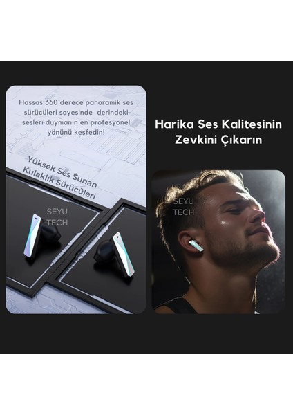 Dx-08 Bluetooth Kulaklık Kutu Ses Efektli 3D Sound Ios & Android Tüm Telefonlara Uyumlu