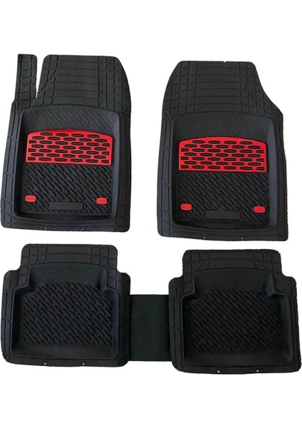 Ford Connect 2010 Havuzlu Üniversal Maxi Paspas Siyah - Kırmızı