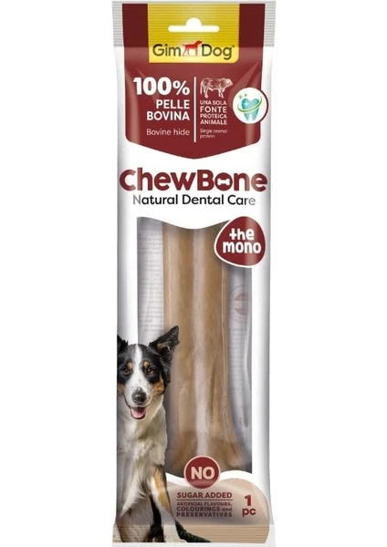 GimDog Chew Bones Press Köpek Çiğneme Kemiği 10'' 210 Gr 1'li Naturel