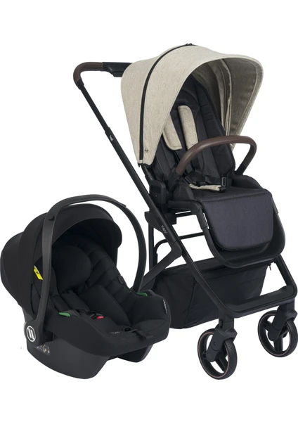 Neo 2 Cosmo Travel Sistem Bebek Arabası Beige - Black