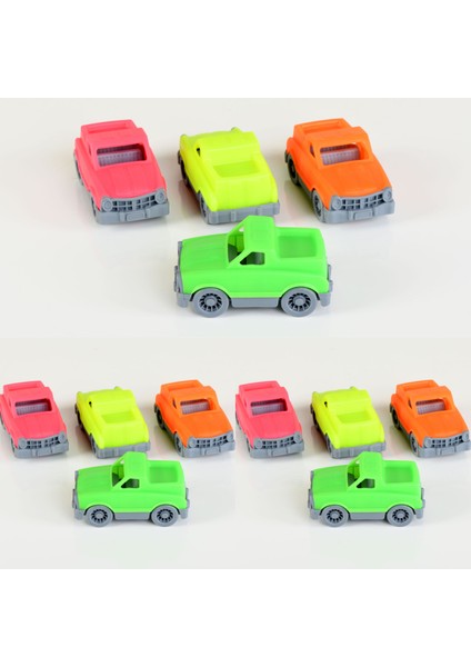 Mınıq Cıty Car Pıckup Neon 12 Adet Oyuncak Araba