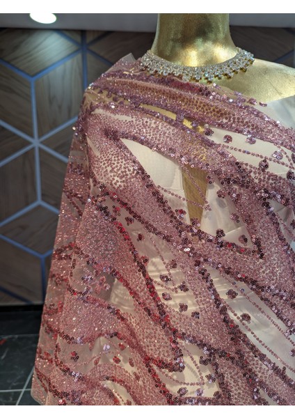 10 Yard Çift Baskı Serigrafili Tulle (Parti Elbiseleri Için 411)