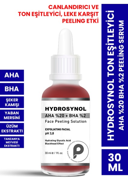 PROCSIN Hydrosynol Ton Eşitleyici %20 Aha %2 Bha Peeling Serum 30 ML