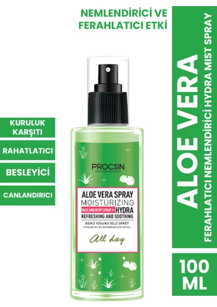 Aloevera Ferahlatıcı Nemlendirici Hydra Mist Spray 100 ML