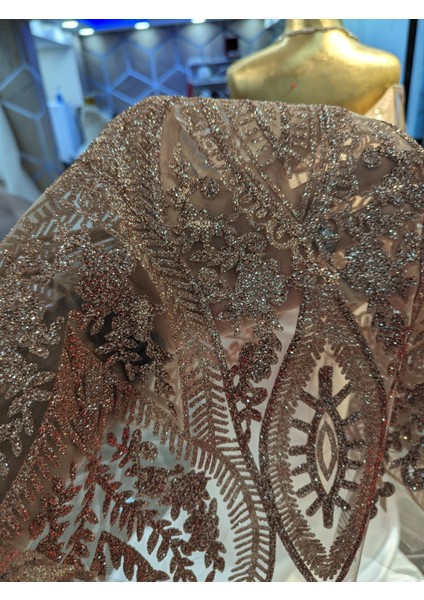 10 Yard Çift Baskı Serigrafili Tulle (Parti Elbiseleri Için 514)
