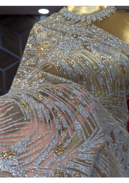 10 Yard Çift Baskı Serigrafili Tulle (Parti Elbiseleri Için 513) modelleri