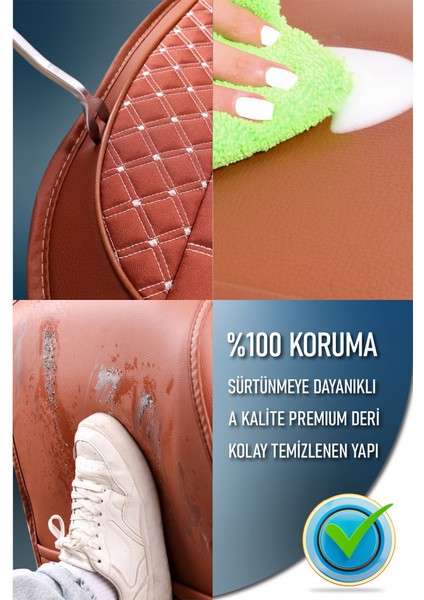 skoda Rapid Lüx Deri Oto Koltuk Kılıfı Ön Arka Takım Elit Serisi Tarçın fırsatları